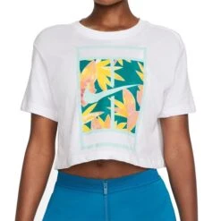 Nike Dri Fit Cropped Slam Tee Shirt -Pro Tennis Zone FJ2711 100